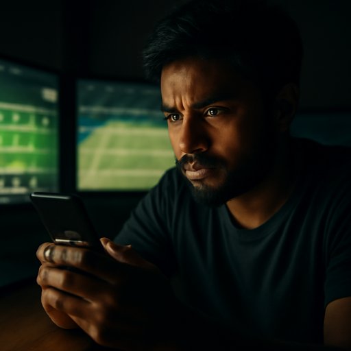 bhai88 Dhaka ব্যবহারকারী ফোনে স্কোর দেখছে